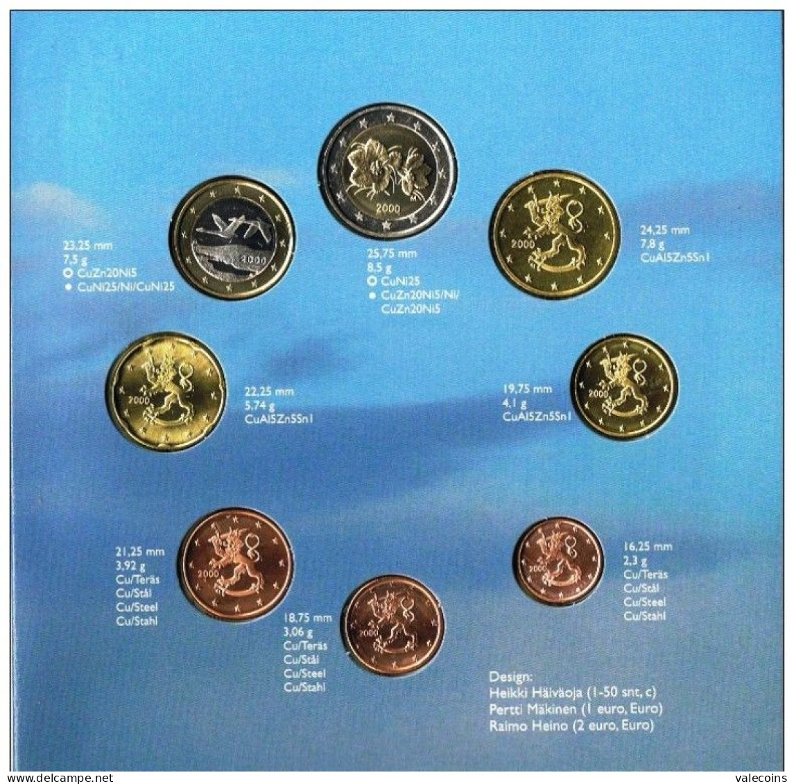 FINLANDIA SUOMI FINLAND FINNLAND - 24 COINS - KMS OFFICIAL ISSUE 1999-2000-2001 YEAR SET - LIMITED ISSUE