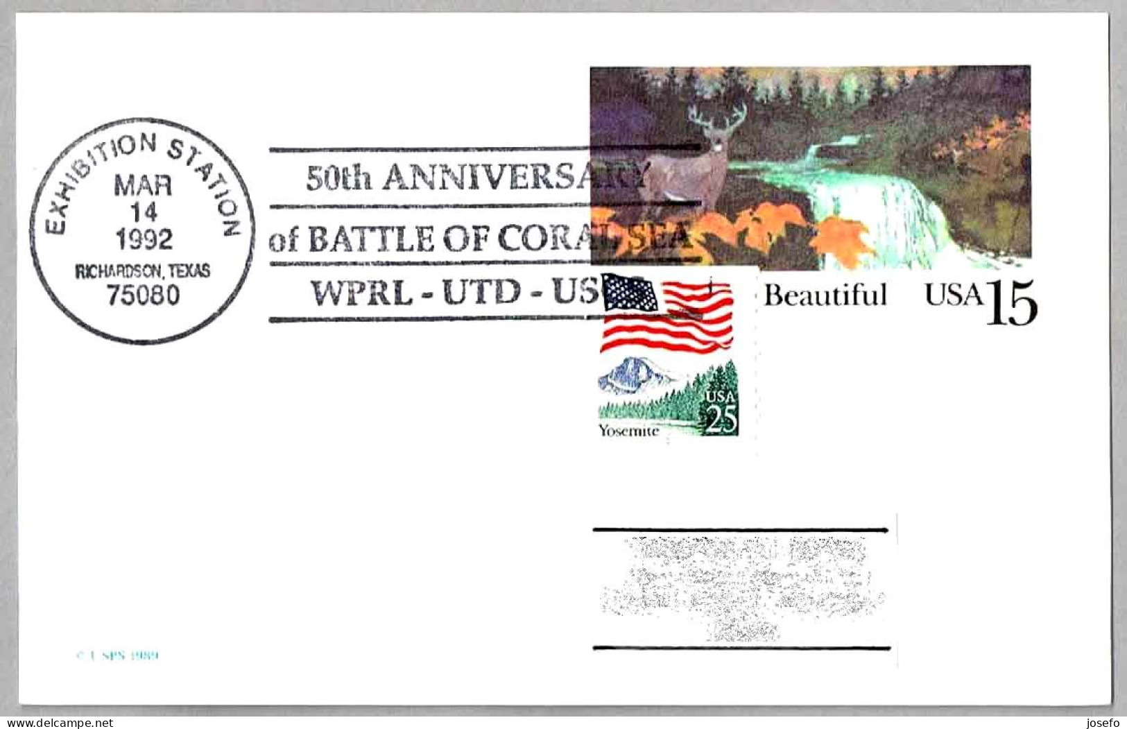 50th Anniversary BATTLE OF CORAL SEA. Richardson TX 1992 - 2. Weltkrieg