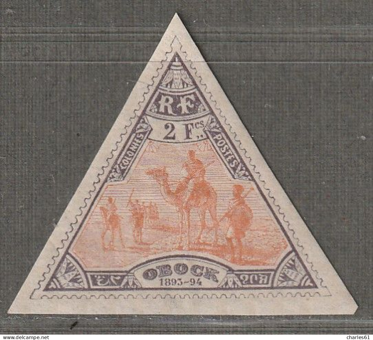 OBOCK - N°60 * (1894) Méharistes : 2fr Violet Et Orange - Signé : Calves - - Unused Stamps