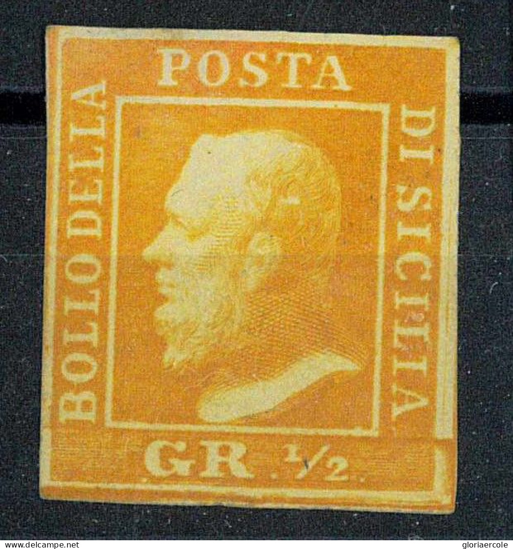 P2968 E - SICILIA SASS. NR. 2 SECONDA TAVOLA CARTA DI PALERMO NUOVO TL, GOMMA ORIGINALE, BUONI MARGINI - Sicilië