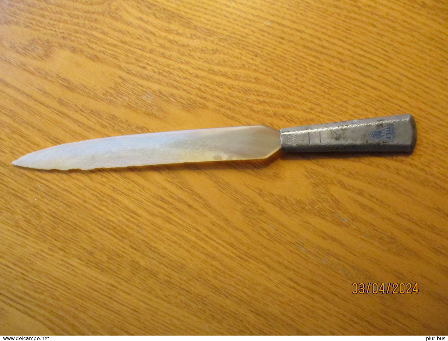 RARE DDR DLT WB LANDMASCHINEN U. TRAKTORENBAU LEIPZIG PAPER KNIFE , SILVER 835 , 14-9 - Tracteurs