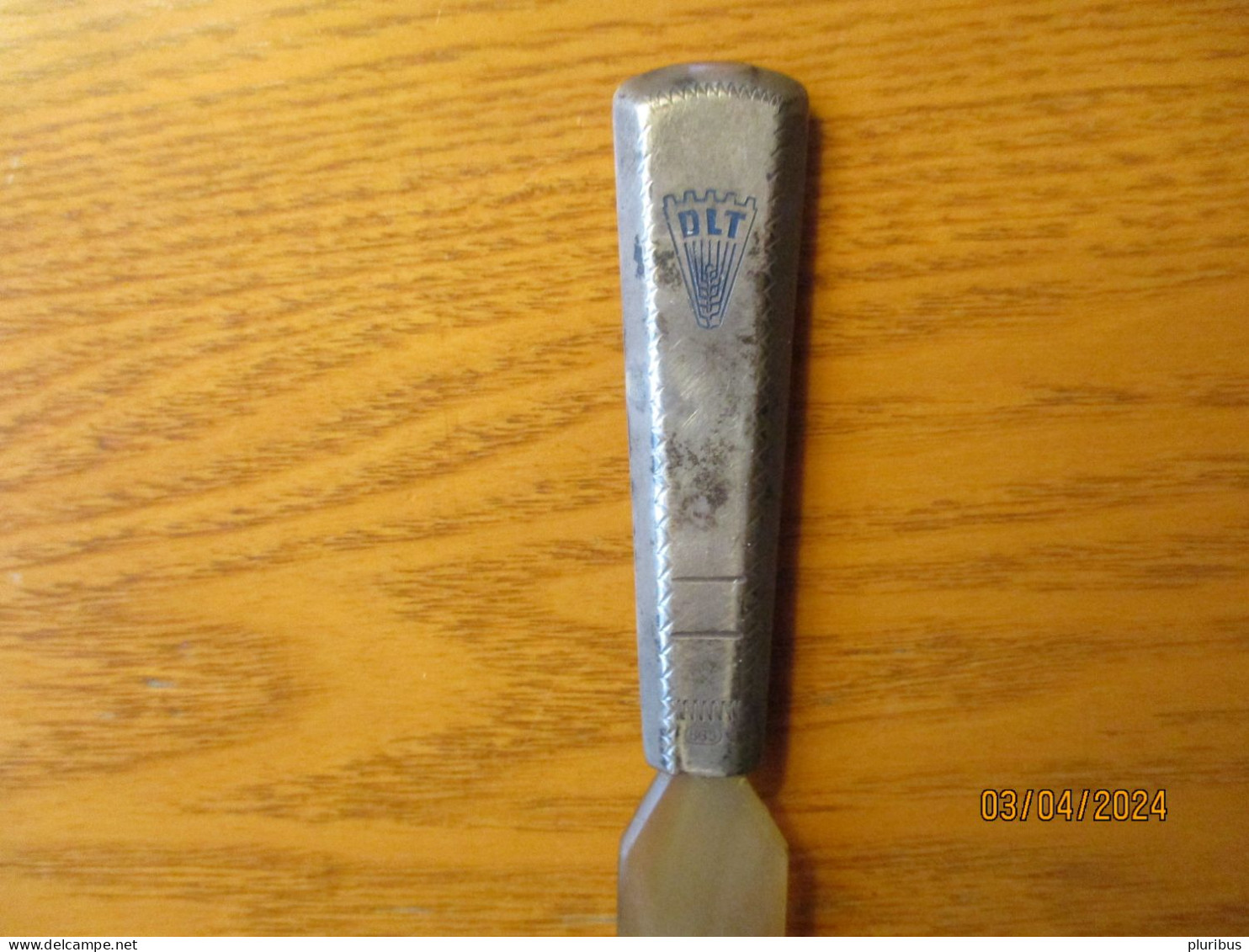 RARE DDR DLT WB LANDMASCHINEN U. TRAKTORENBAU LEIPZIG PAPER KNIFE , SILVER 835 , 14-9 - Tractores