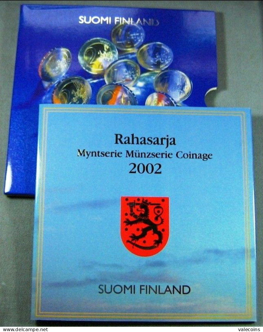 FINLANDIA SUOMI FINLAND FINNLAND - 8 COINS - KMS OFFICIAL ISSUE 2002 YEAR SET - LIMITED ISSUE - Finlandia