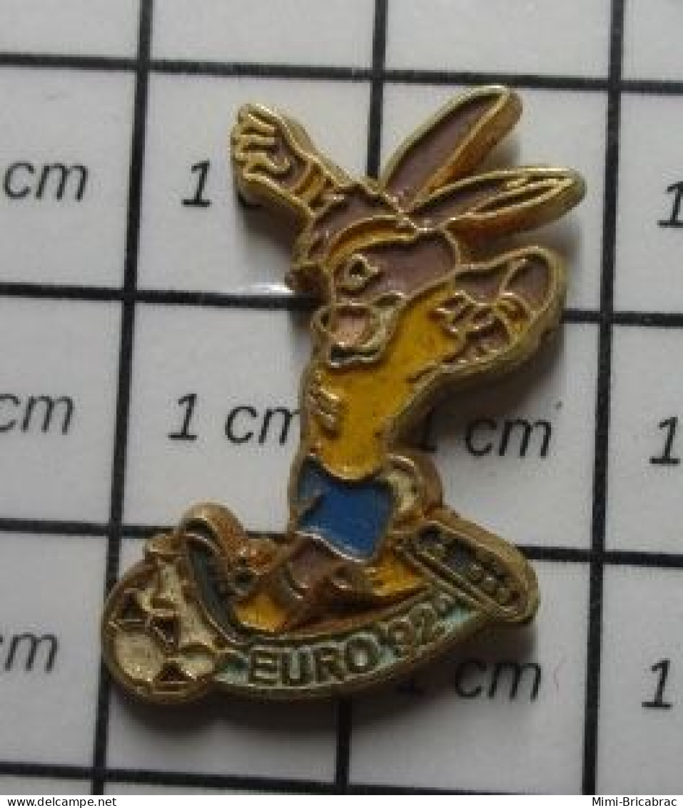 1317 Pin's Pins / Beau Et Rare / THEME : SPORTS / FOOTBALL EURO SUEDE 192 LAPIN LIEVRE - Voetbal