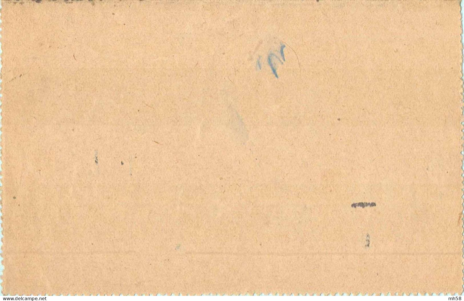 Entier FRANCE - Carte-lettre Date 338 écrite En Sténo Oblitéré - 25c Semeuse Bleu - Cartes-lettres