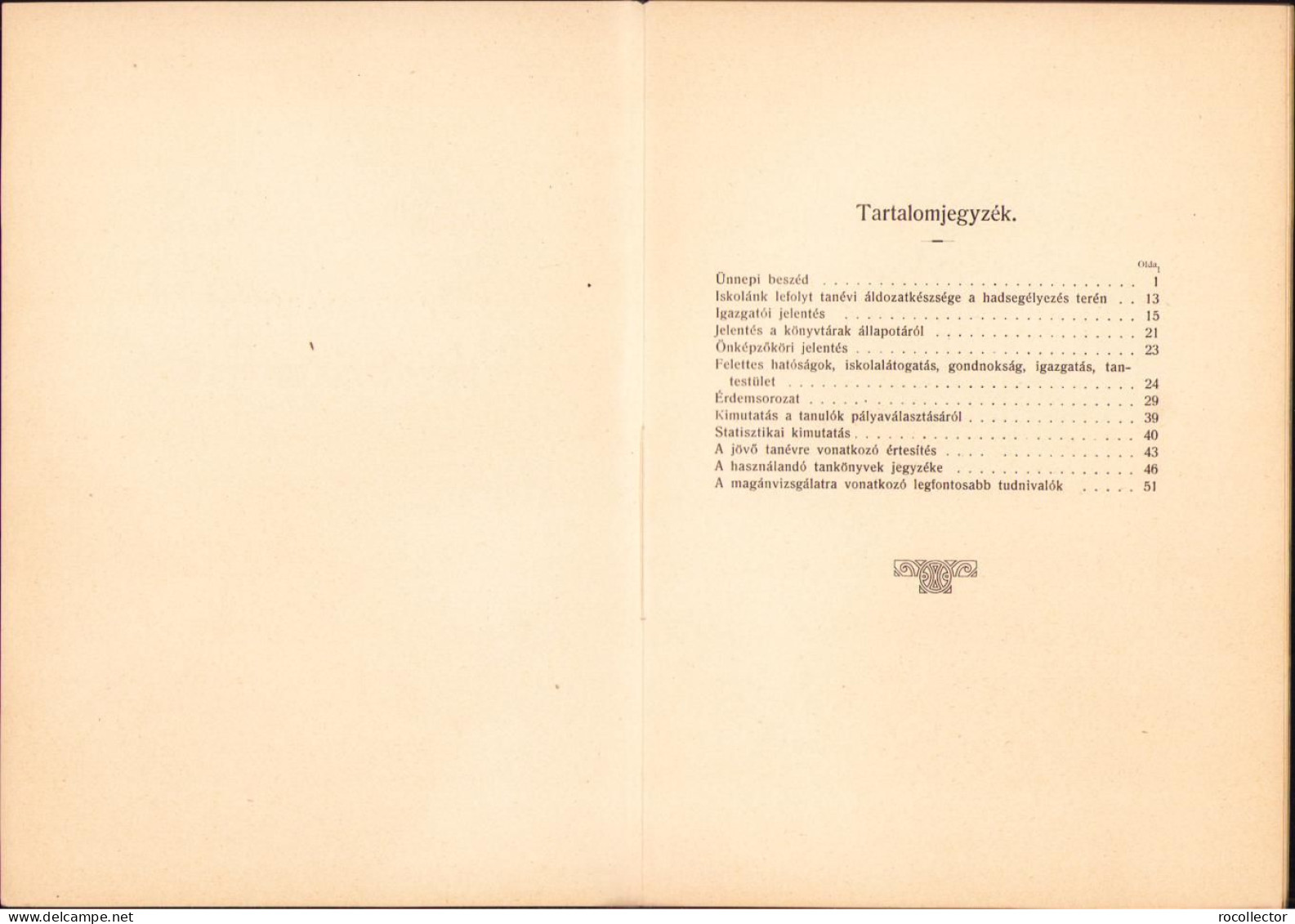 A Karánsebesi M. Kir. állami Polgári Fiú és Leányiskola értésitője Az 1916-1917 Tanévről C1422 - Livres Anciens