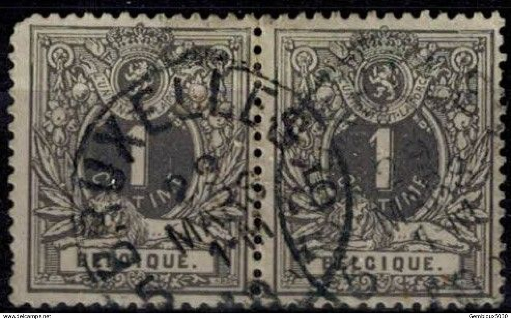 (Réf B43) Bande De 2 Du N° 43° - 1869-1888 Lion Couché