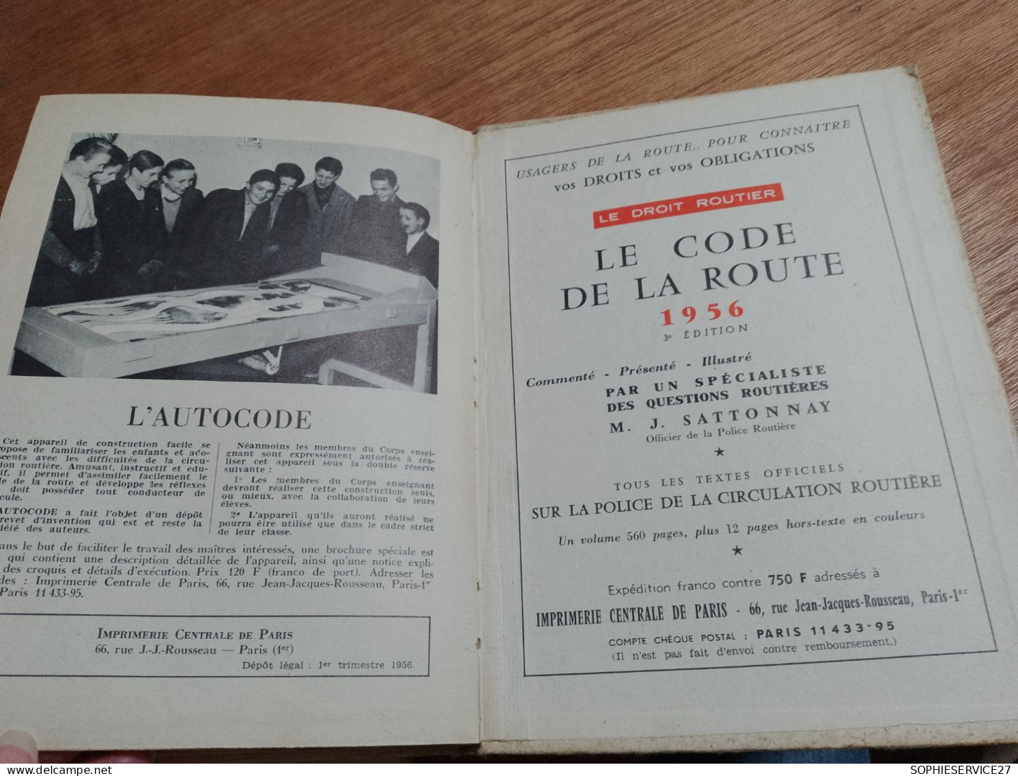 155 // L'ENSEIGNEMENT DU CODE DE LA ROUTE 1956 / ECOLE PUBLIQUE DE GARCONS HOUDAN /