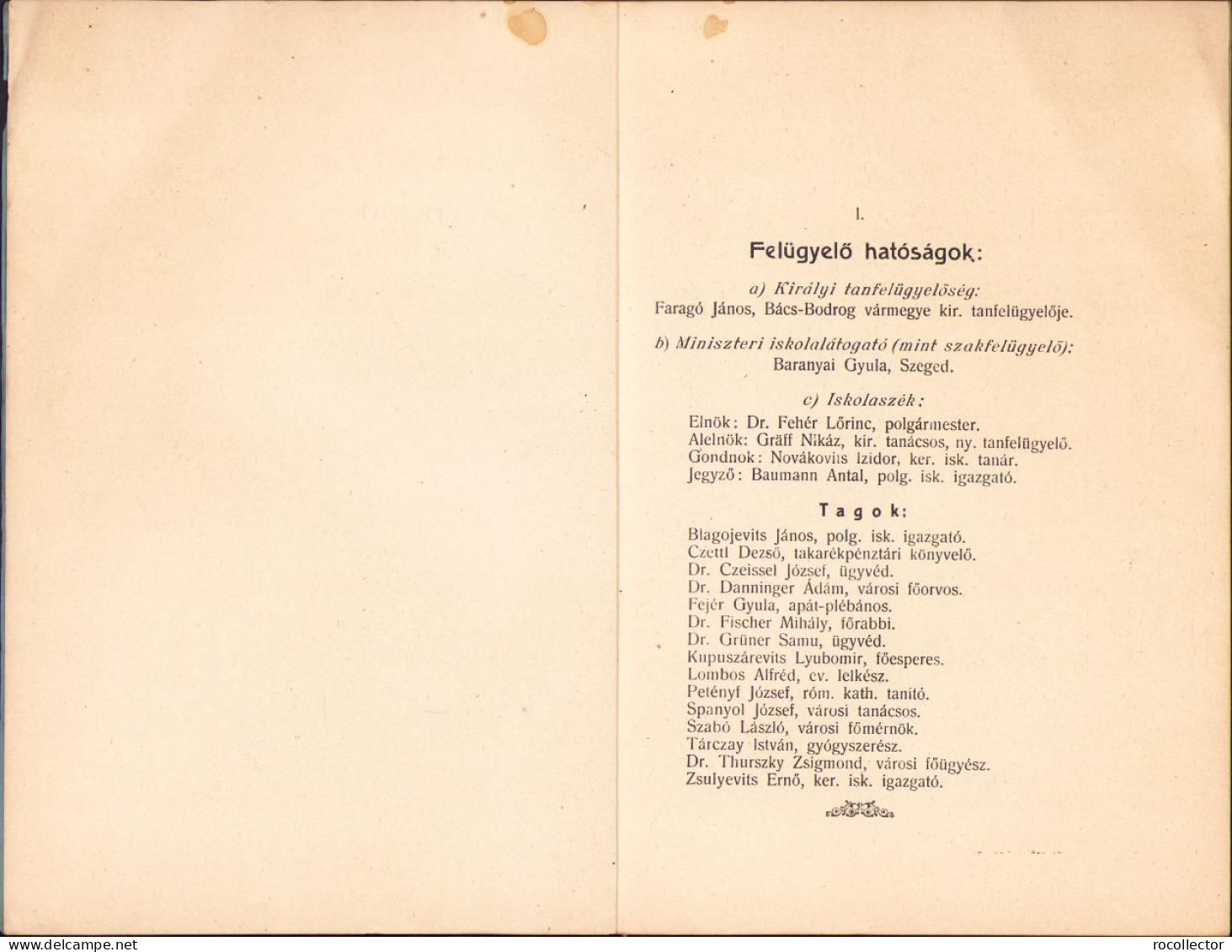 Zombor Szab. Kir. Város Polgári Fiuiskolájának V. évi értesitője Az 1913-1914 Iskolai évről C1413 - Oude Boeken