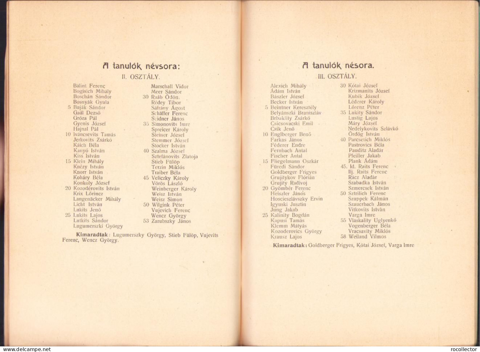 Zombor Szab. Kir. Város Polgári Fiuiskolájának V. évi értesitője Az 1913-1914 Iskolai évről C1413 - Livres Anciens