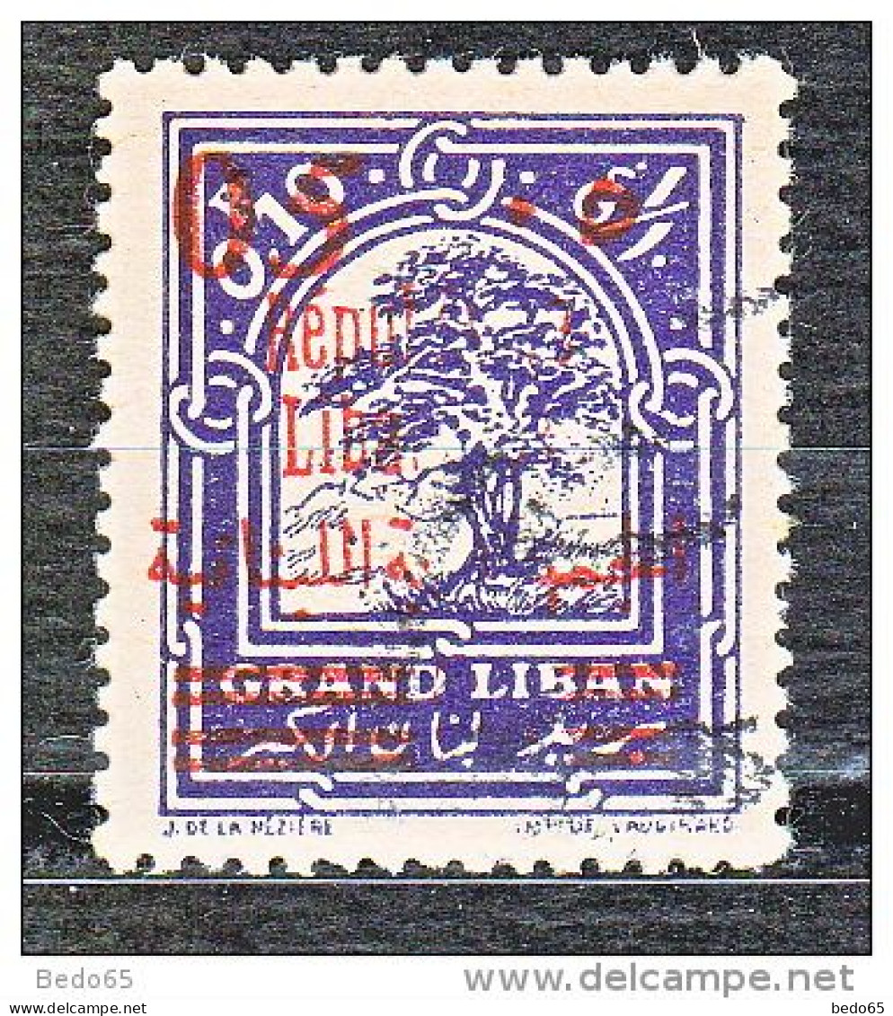 GRAND LIBAN  YVERT N ° 116 SURCHARGE INCOMPLETE  OBL TTB - Gebraucht