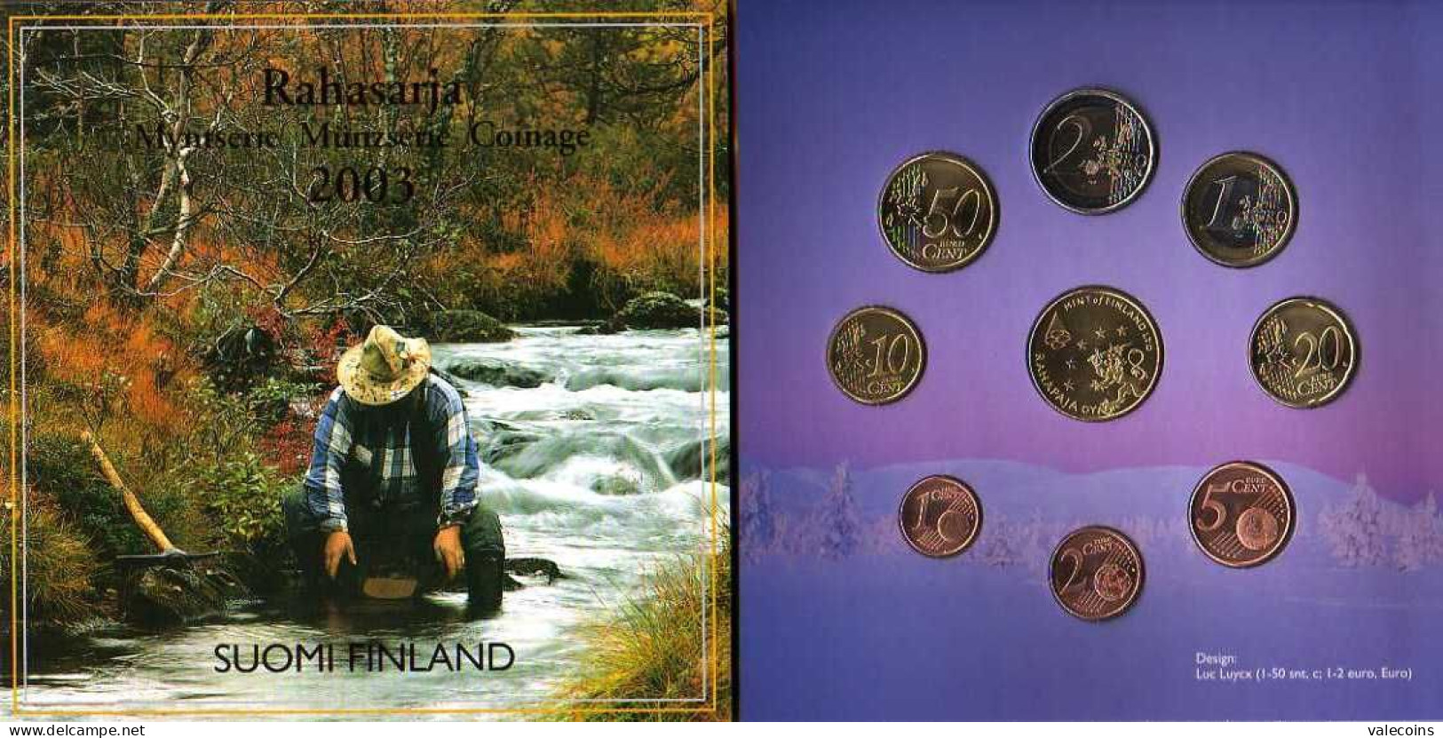 FINLANDIA SUOMI FINLAND FINNLAND - 8 COINS - KMS OFFICIAL ISSUE 2003 YEAR SET - LIMITED ISSUE - Finlande