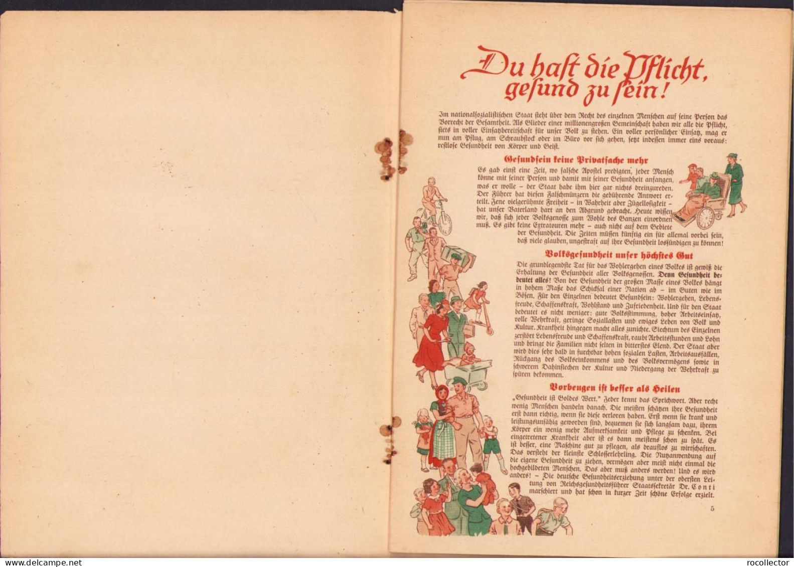 Gesund Durch Richtige Kost, De Heinrich Böhme, Volkstümliche Aufklärungsschrift, NSDAP 1941 München C1409 - Old Books