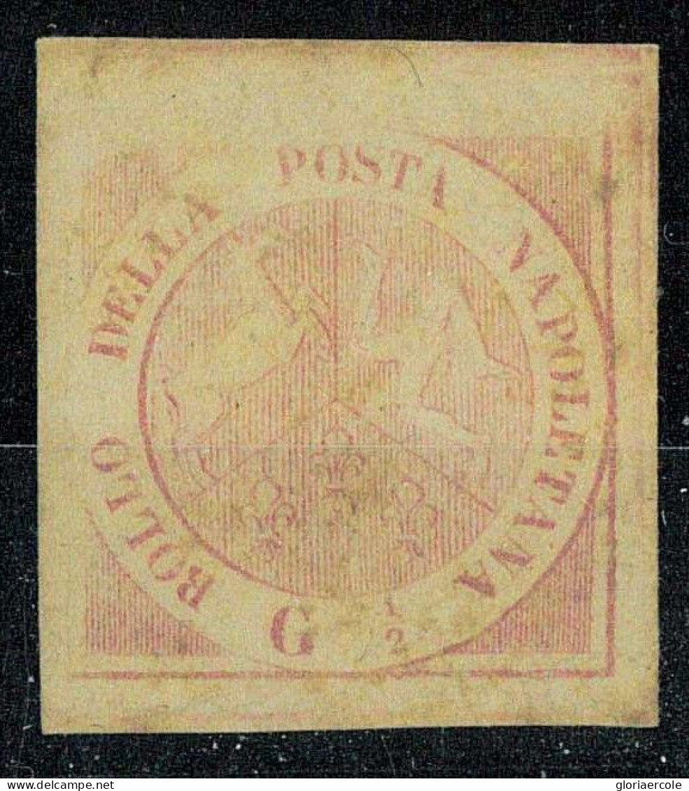 P2968 J - NAPOLI, 1858 SASS. NR. 1, BELLISSIMO ESEMPLARE, CON GOMMA INTEGRA - Naples