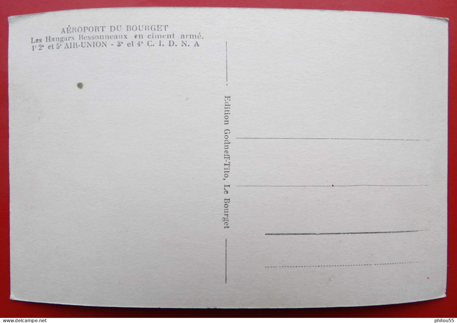 Cpa 93 LE BOURGET Aeroport Hangars Bessonneaux  AIR UNION - C.I.D.N.A - Aerodrome