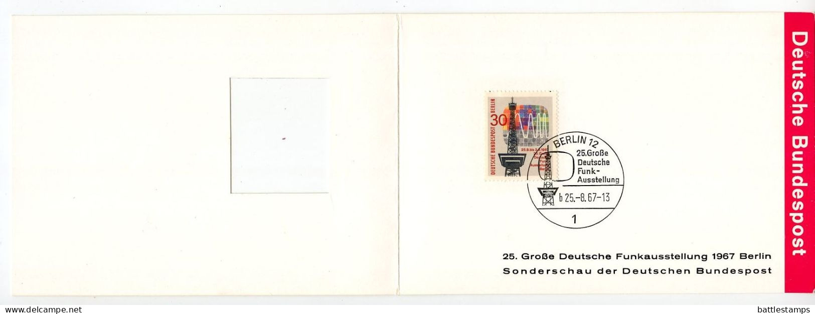 Germany, Berlin 1967 Souvenir Folder - 25th German Radio, Television & Phonograph Exhibition; Scott 9N262 - Brieven En Documenten