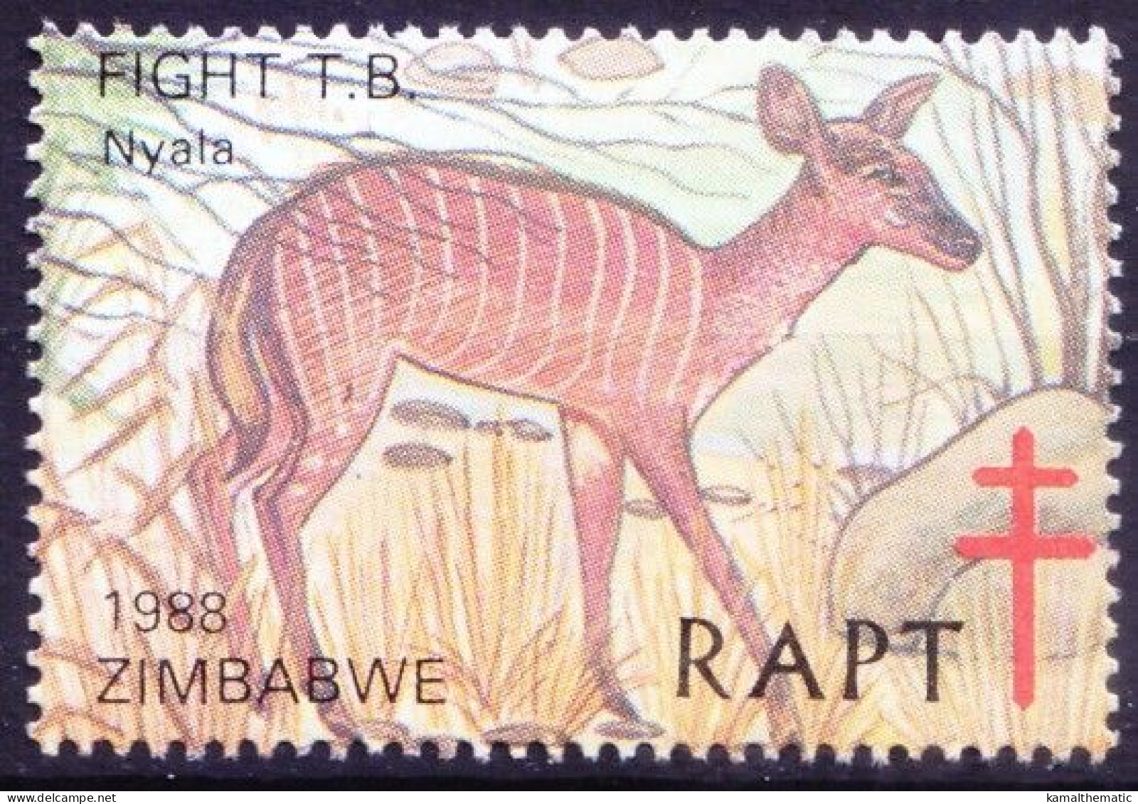 Zimbabwe 1978 MNH, Nyala, Deer, Animals, TB Seal, Medicine Disease - Enfermedades