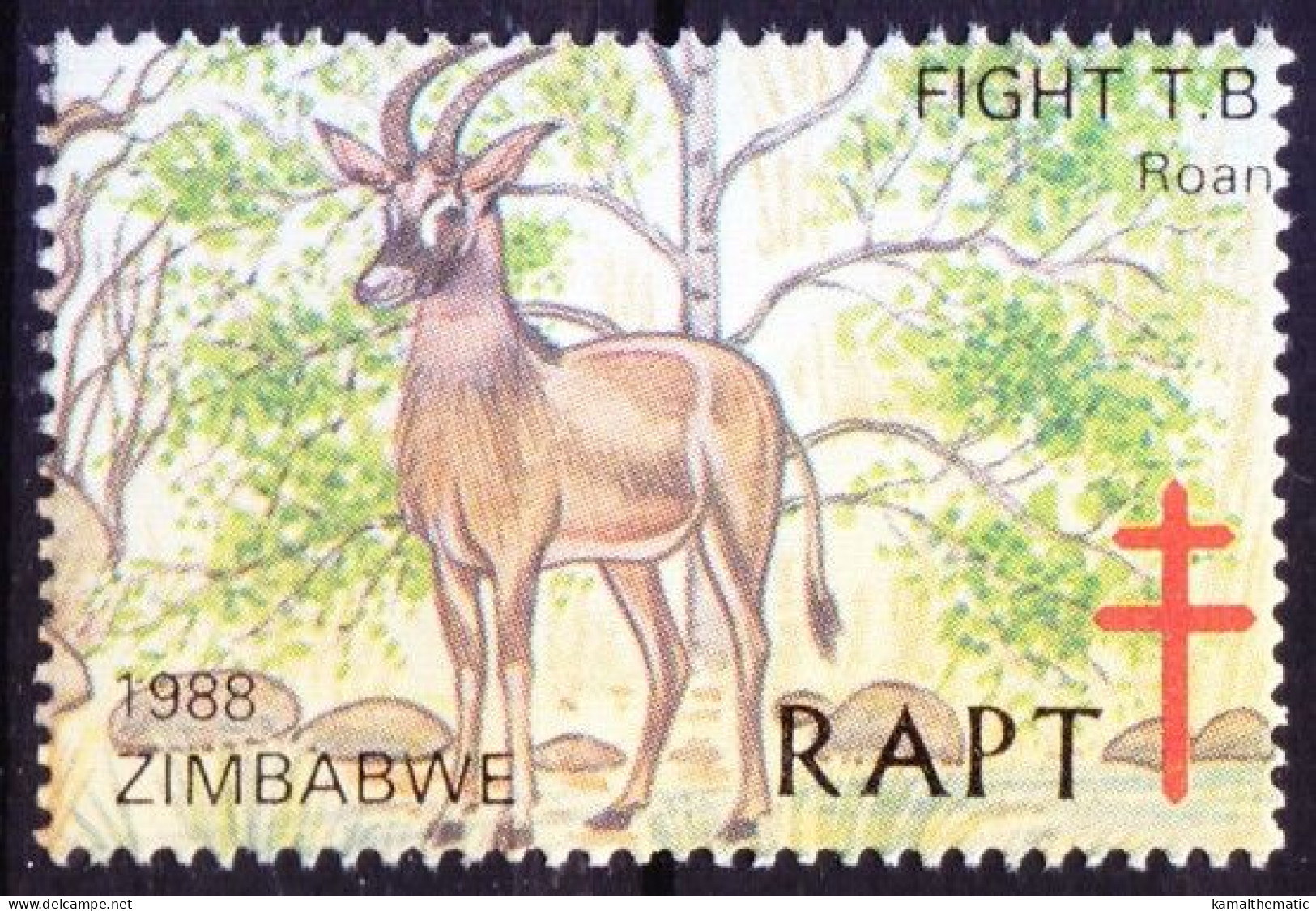 Zimbabwe 1978 MNH, Roan, Deer Animals, Help Fight TB, Seals Medical Disease - Enfermedades
