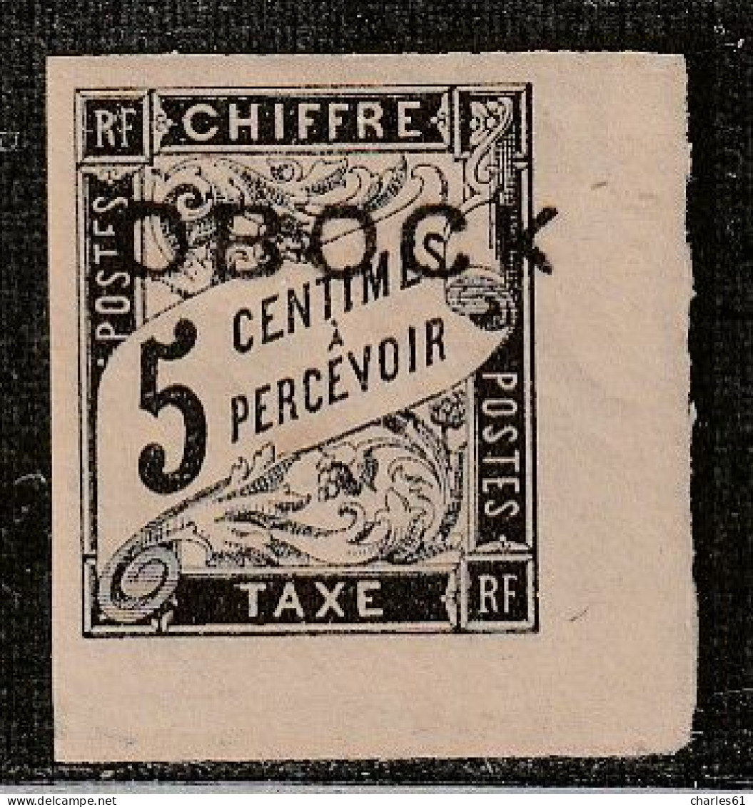 OBOCK - TAXE : N°9 * (1892) 5c Noir - Neufs