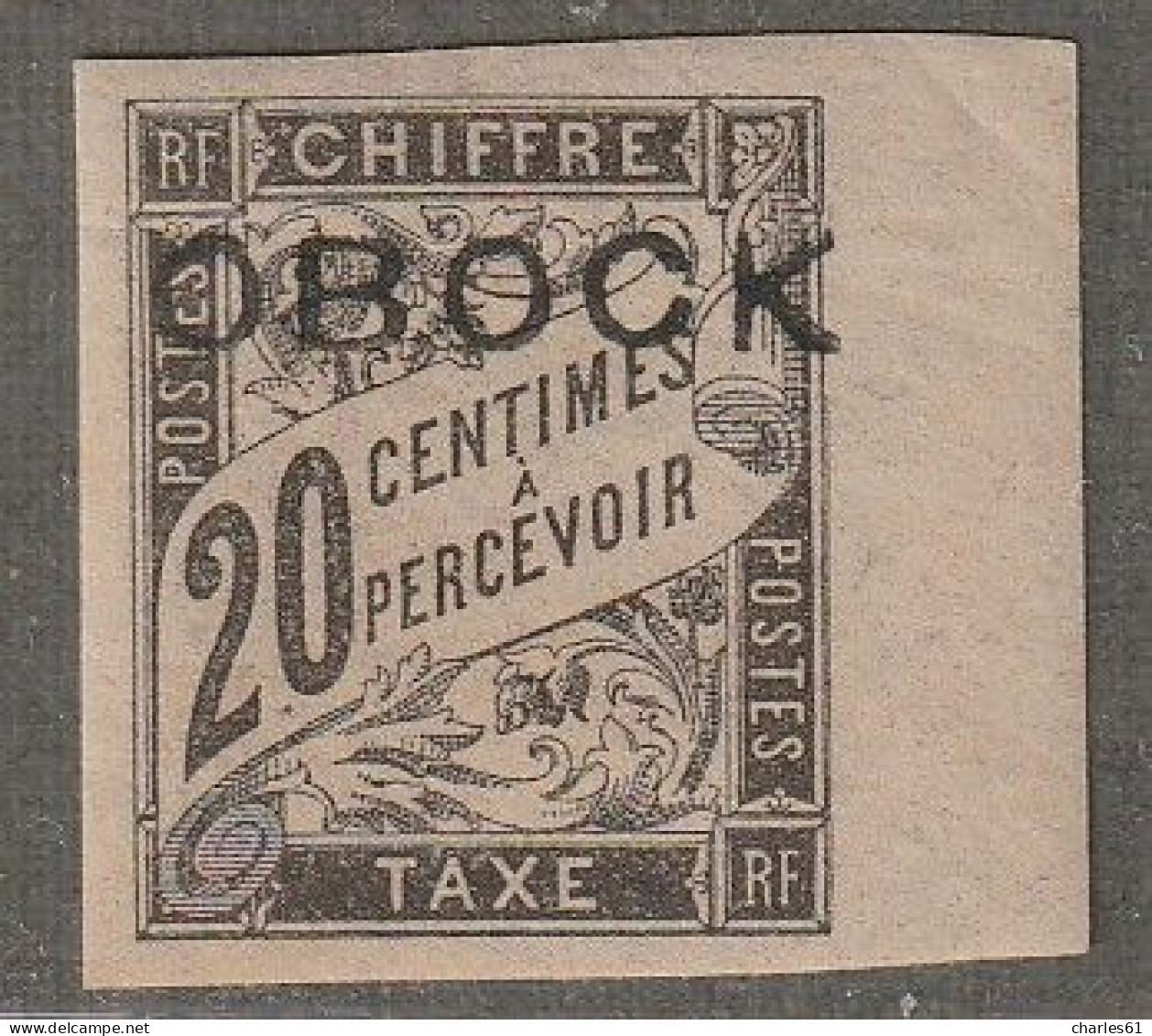 OBOCK - TAXE : N°12 * (1892) 20c Noir - Nuovi