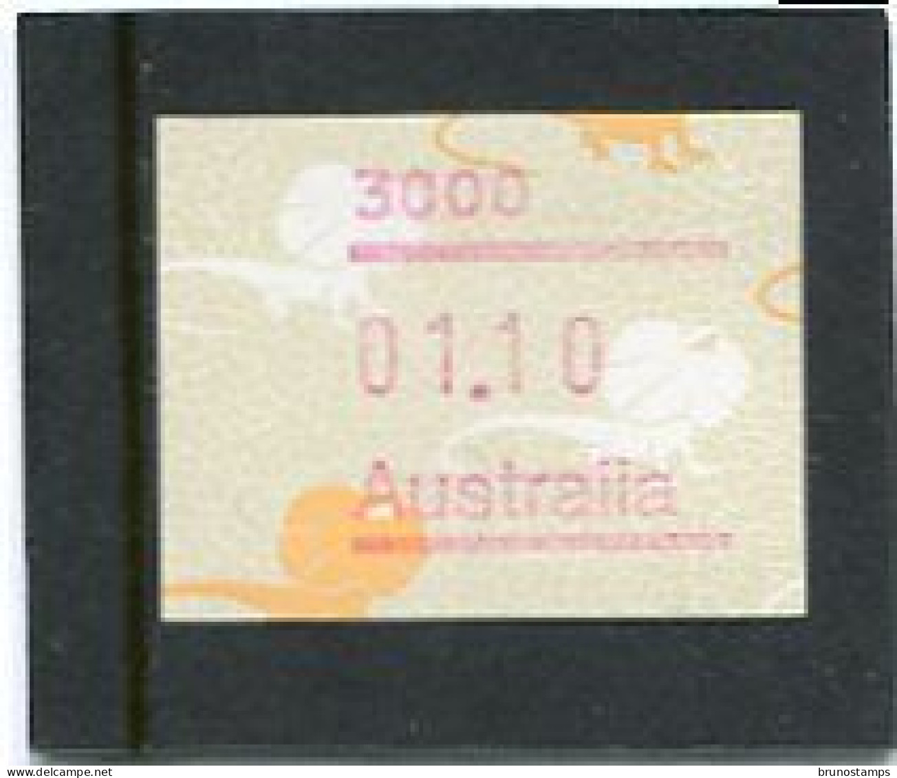AUSTRALIA - 1989  1.10$  FRAMA  LIZARD   POSTCODE 3000 (MELBOURNE)  MINT NH - Vignette [ATM]