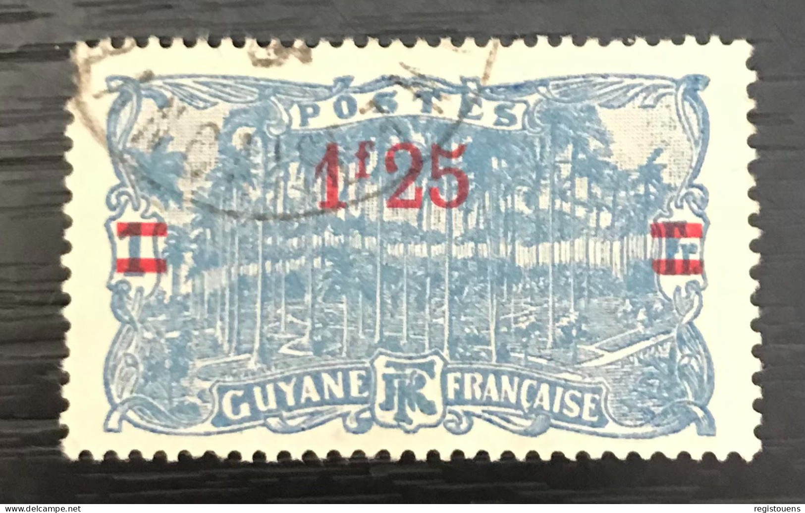 Timbre Oblitéré Guyane 1924 - Gebruikt