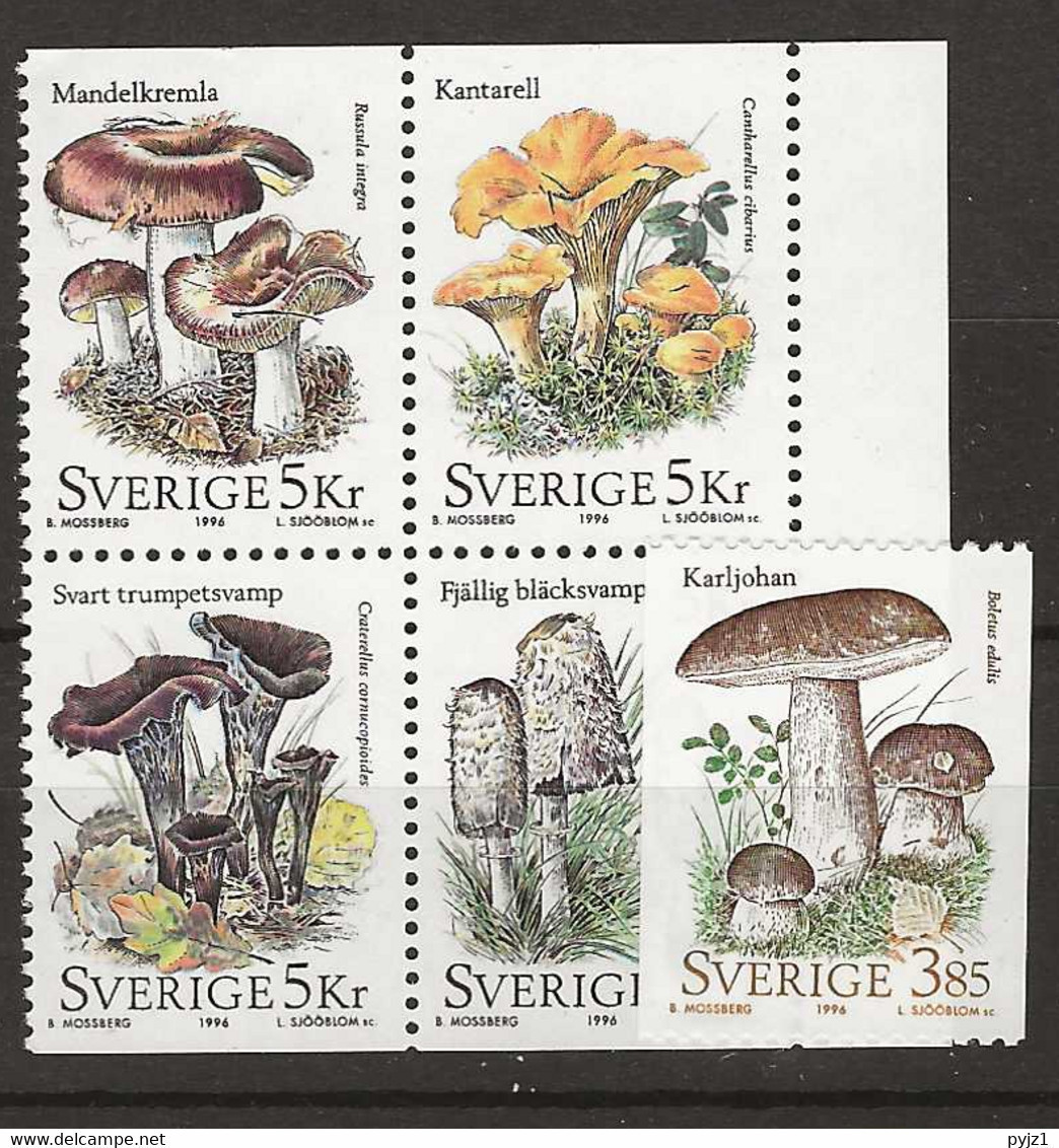 1996 MNH Sweden,Michel 1950-54, Postfris** - Nuevos