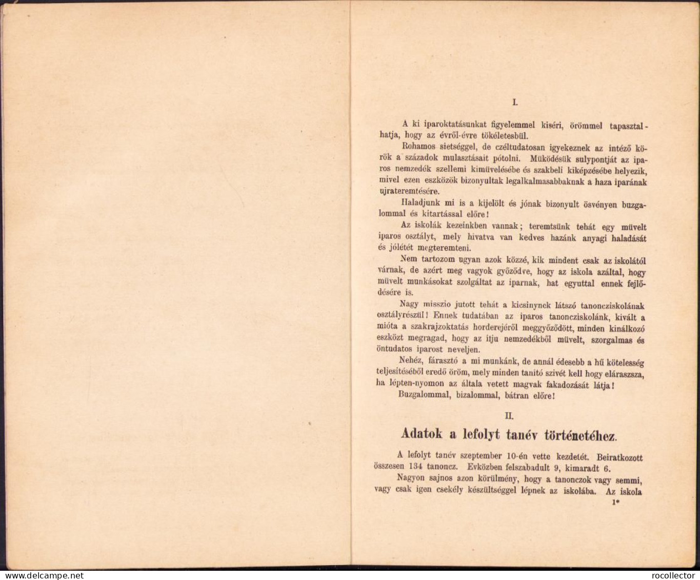 A Karánsebesi államilag Segélyezett Községi Iparos Tanoncziskola értesitője A Honalapitás Ezredik évében 1906 C1393 - Oude Boeken