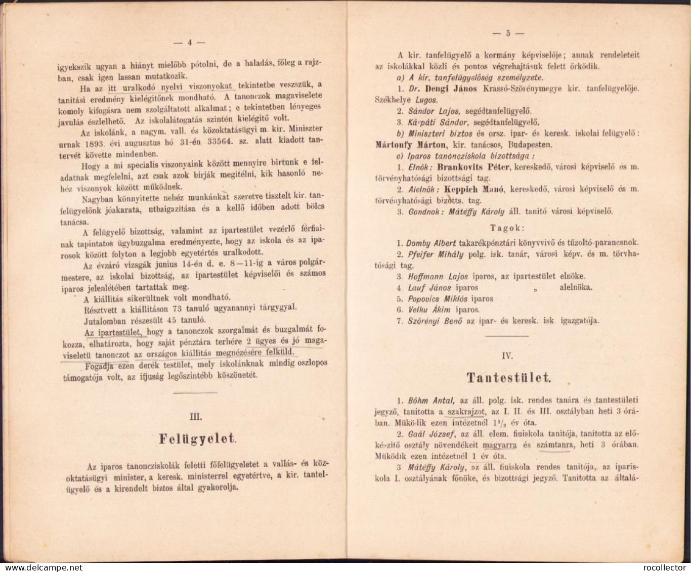 A Karánsebesi államilag Segélyezett Községi Iparos Tanoncziskola értesitője A Honalapitás Ezredik évében 1906 C1393 - Libros Antiguos Y De Colección