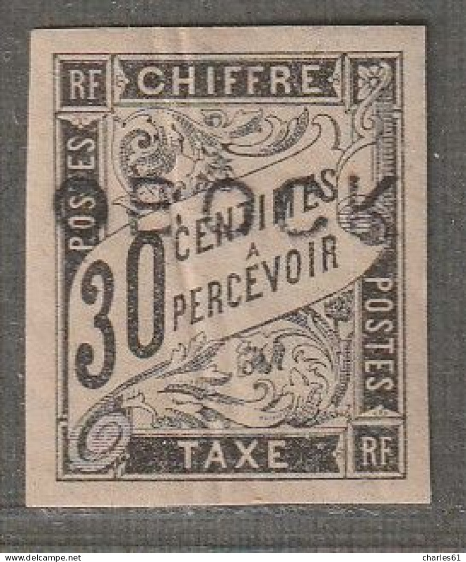 OBOCK - TAXE : N°13 * (1892) 30c Noir - Unused Stamps