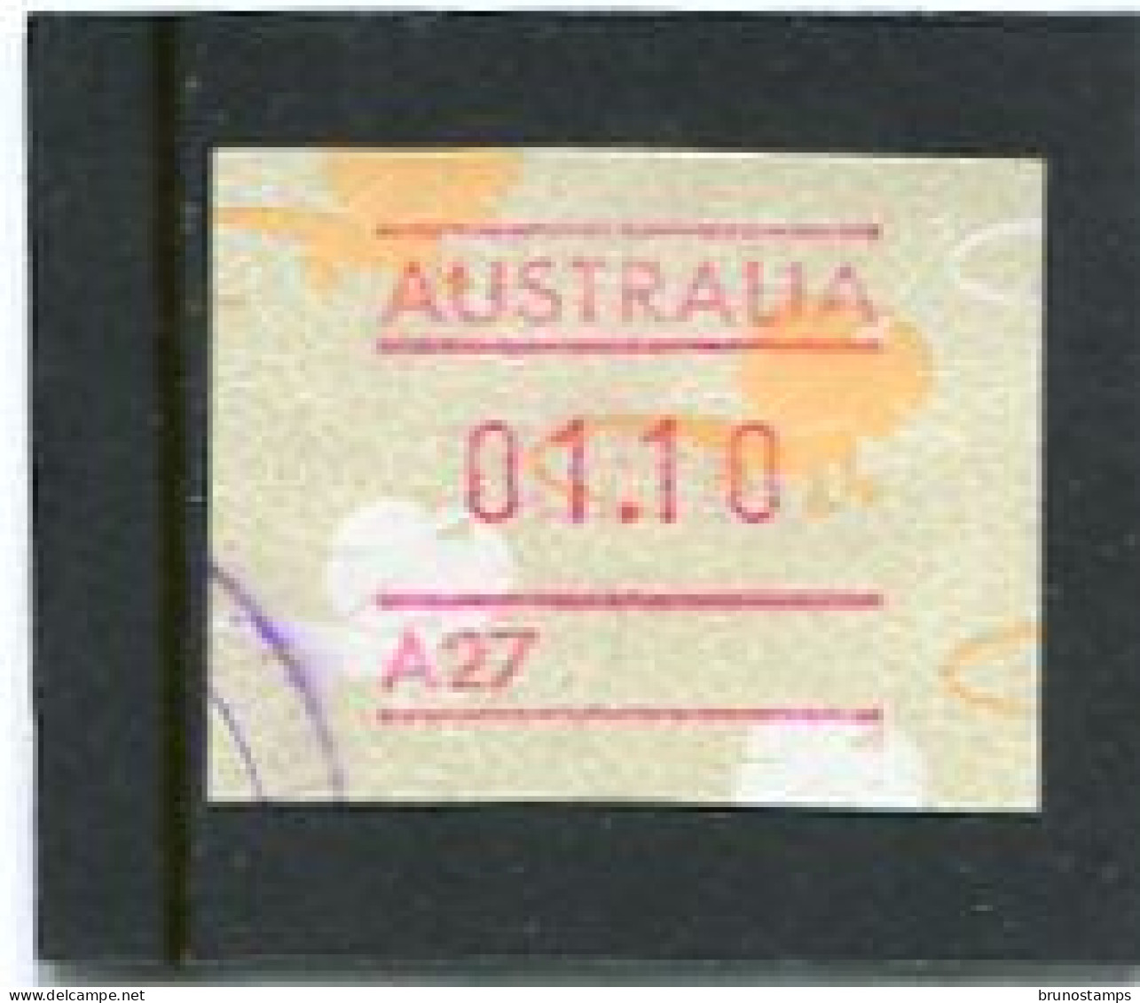 AUSTRALIA - 1989  1.10$  FRAMA  LIZARD   NO POSTCODE  A27  FINE USED - Vignette [ATM]