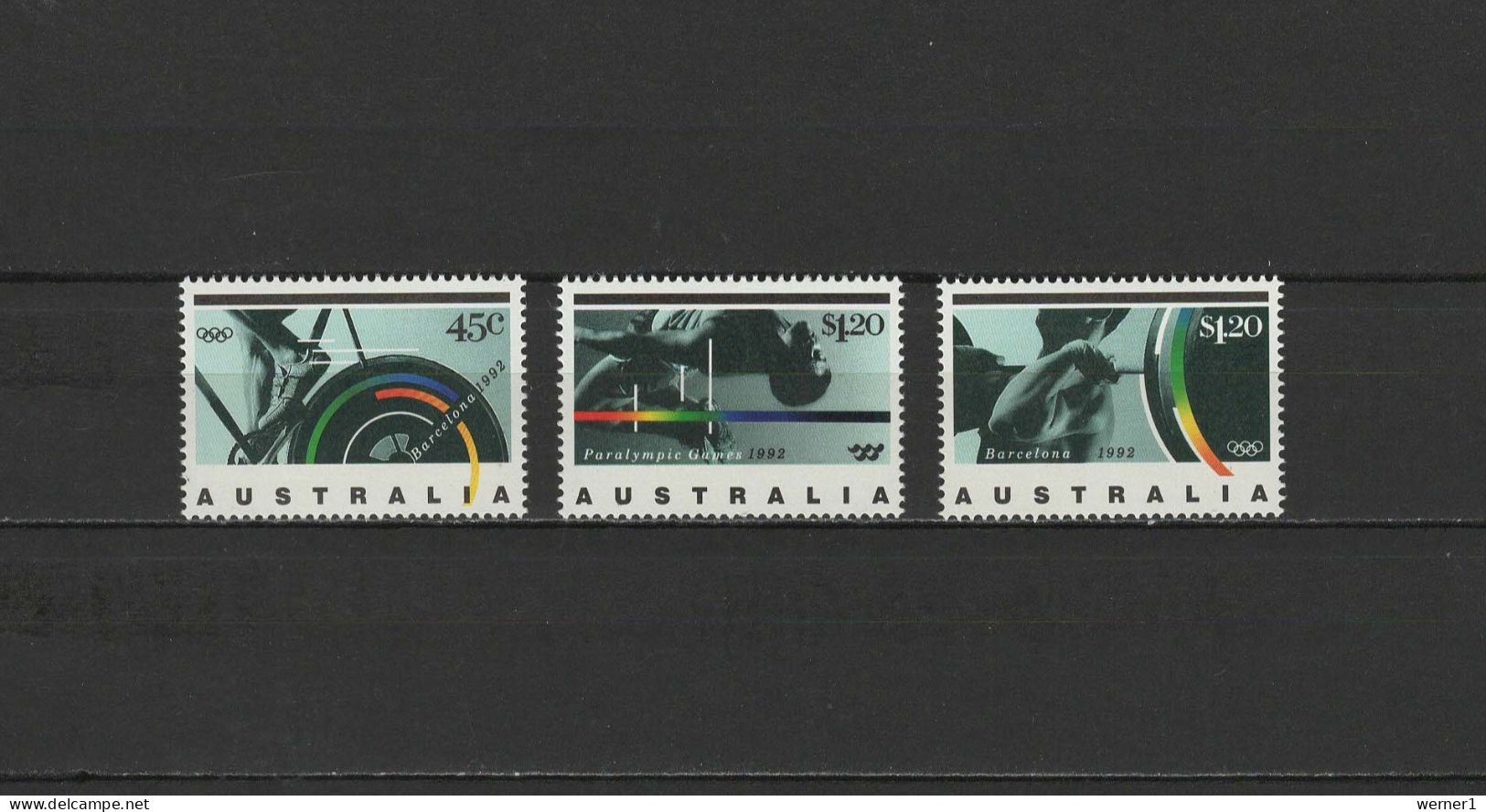 Australia 1992 Olympic Games Barcelona, Paralympics Set Of 3 MNH - Zomer 1992: Barcelona