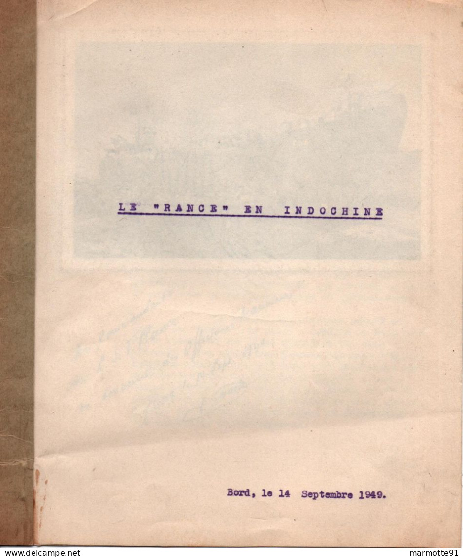 LE RANCE EN INDOCHINE 1949 LST MARINE NATIONALE   ARMEE FRANCAISE INDOCHINE INDOCHINA  CEFEO - Französisch