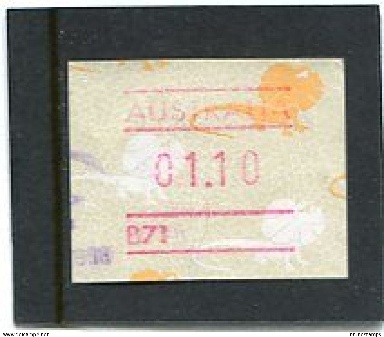 AUSTRALIA - 1989  1.10$  FRAMA  LIZARD   NO POSTCODE  B71  FINE USED - Machine Labels [ATM]