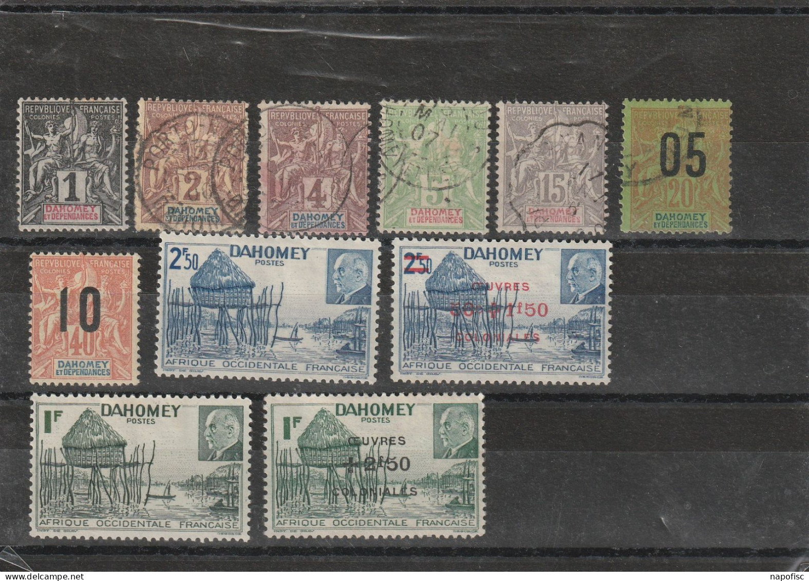 Lot De 11 Timbres Dahomey Neufs Oblitérés - Other & Unclassified