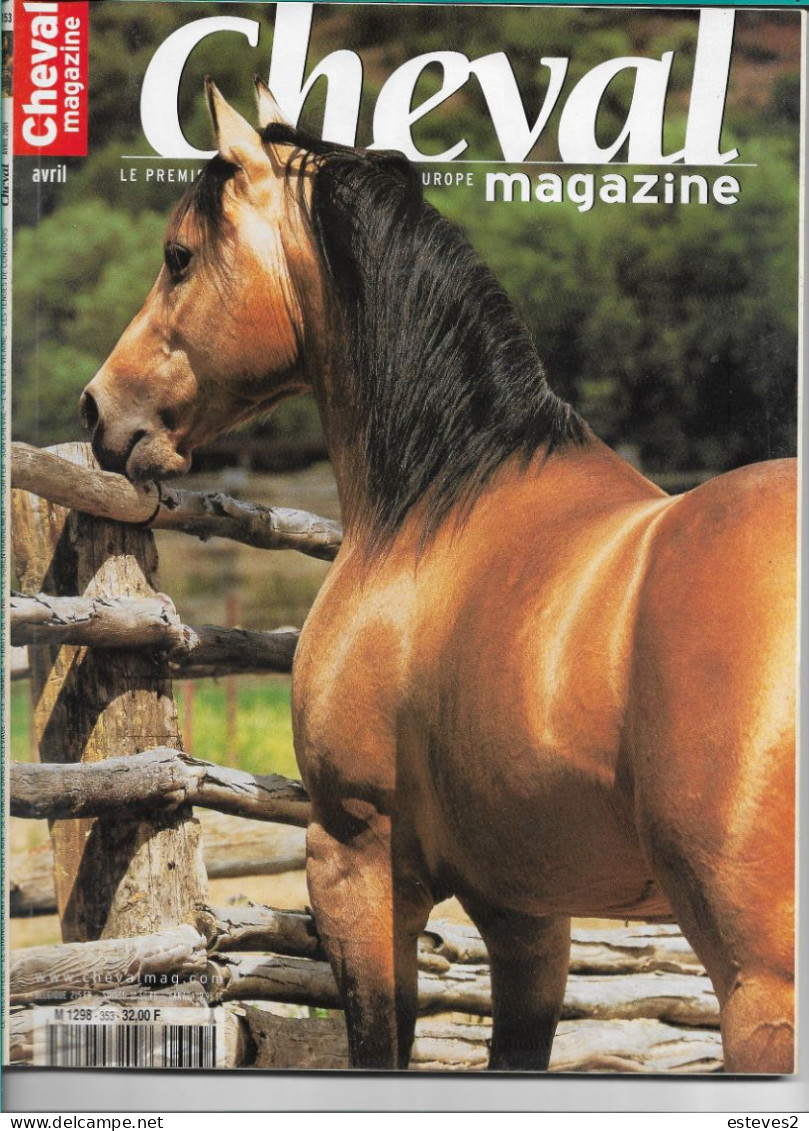 CHEVAL Magazine Nº 353 , Avril 2001 , Horse , Horses , Used But In Good Condition , 158 Pages - Dieren