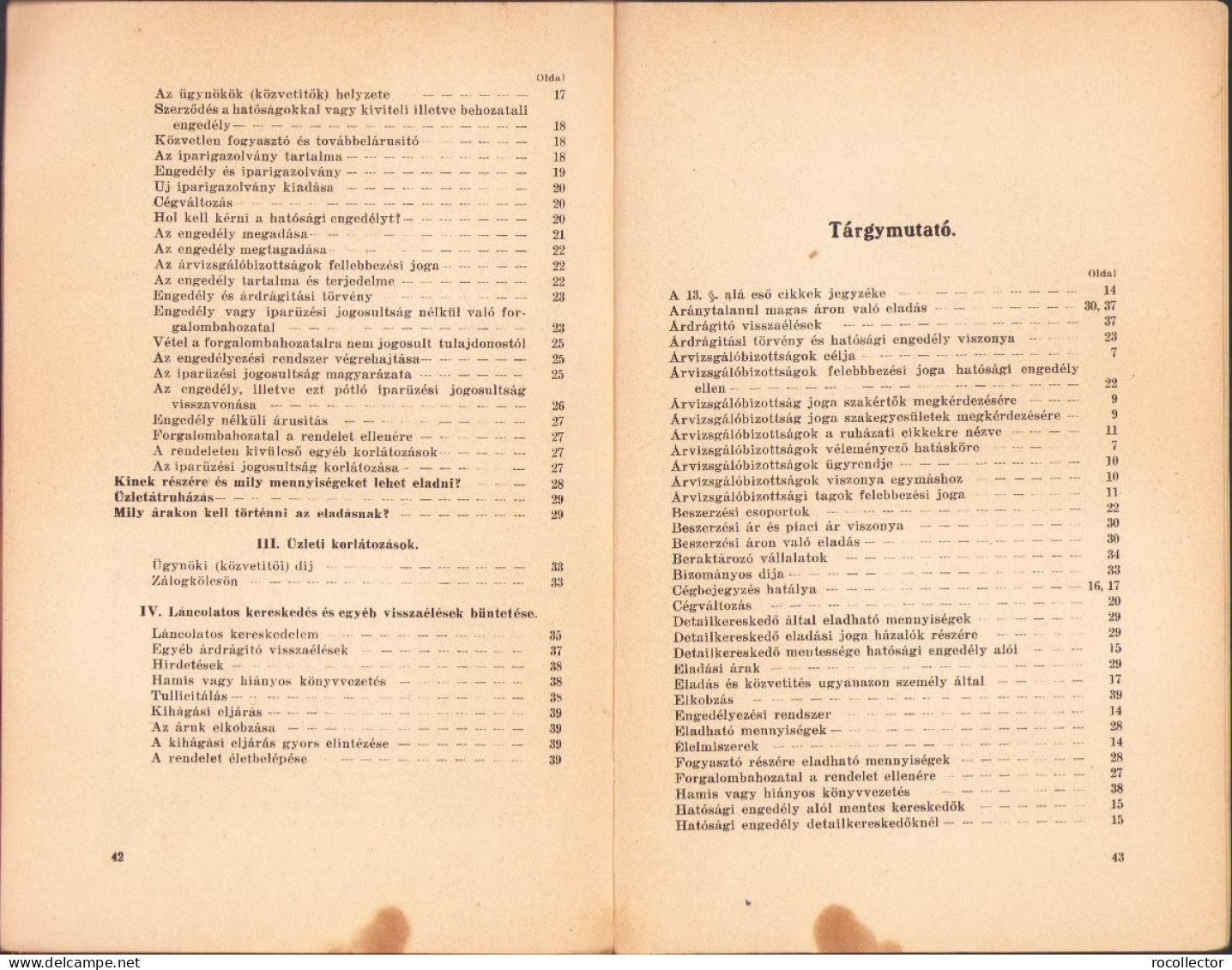 A lánckereskedelmi rendelet magyarázata de Halasi Béla, 1917, Budapest C1387