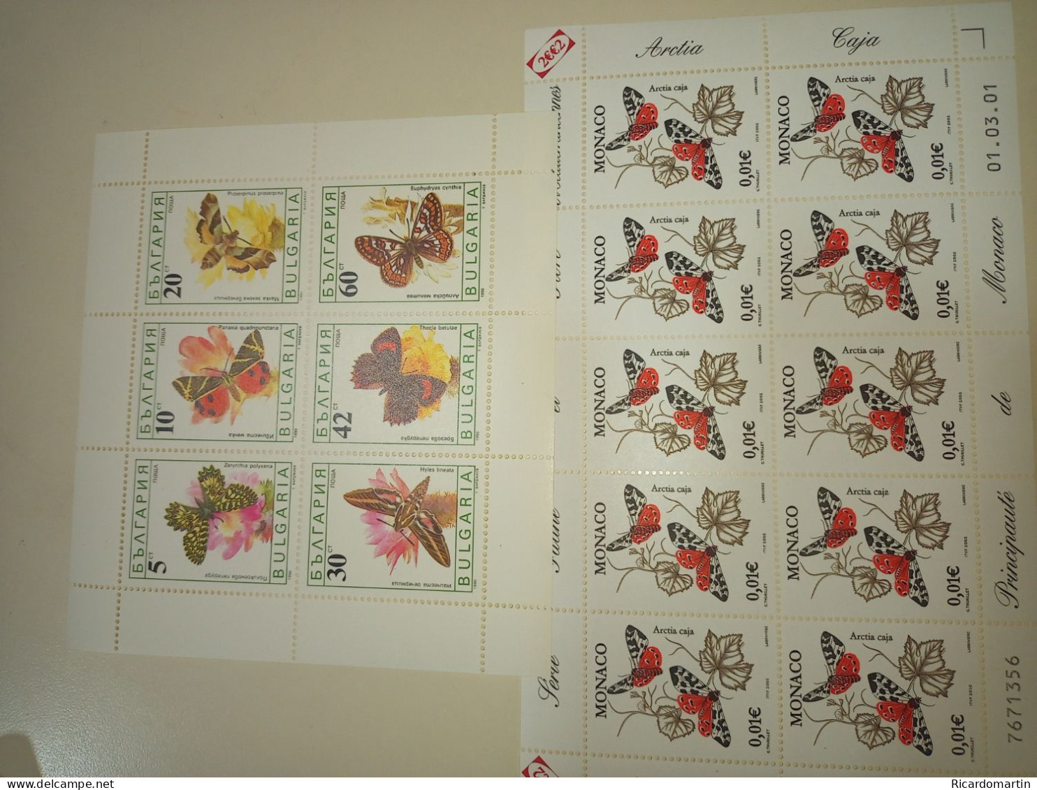 MONACO & BULGARIA STAMPS: BUTTERFLIES, INSECTS - Otros - América