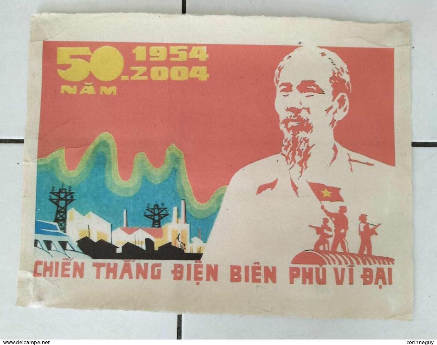 Affiche Ancienne Vietnam Indochine 50 Ans De Victoire à Dien Bien  Phu - Afiches