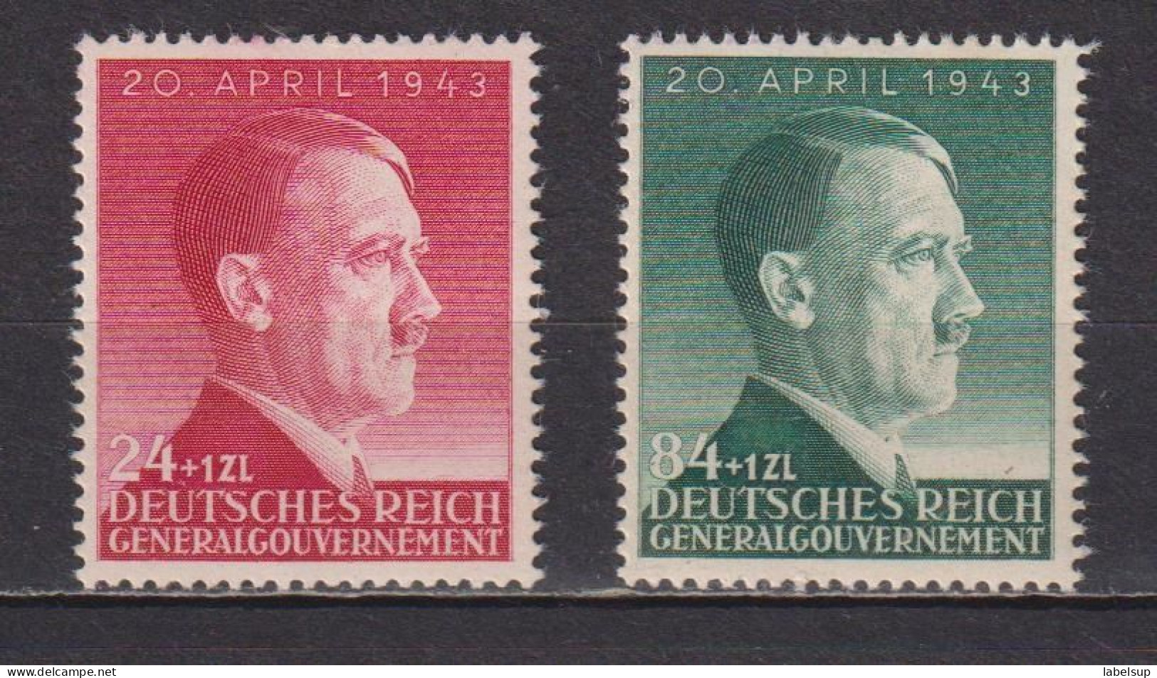 Timbres Neufs* De Pologne Gouvernement Général 1943 YT 113 Et 114 - Generalregierung