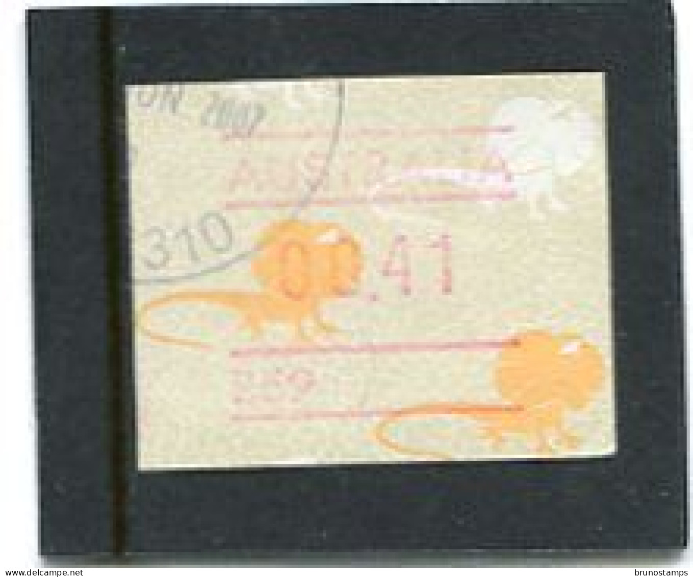 AUSTRALIA - 1989  41c  FRAMA  LIZARD   NO POSTCODE  B69  FINE USED - Vignette [ATM]