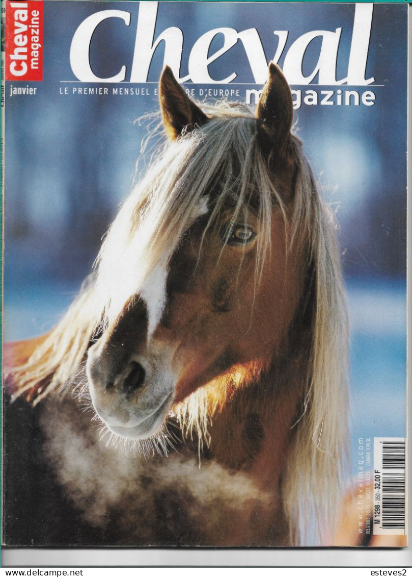 CHEVAL Magazine Nº 350 , Janvier 2001 , Horse , Horses , Used But In Good Condition , 142 Pages - Dieren