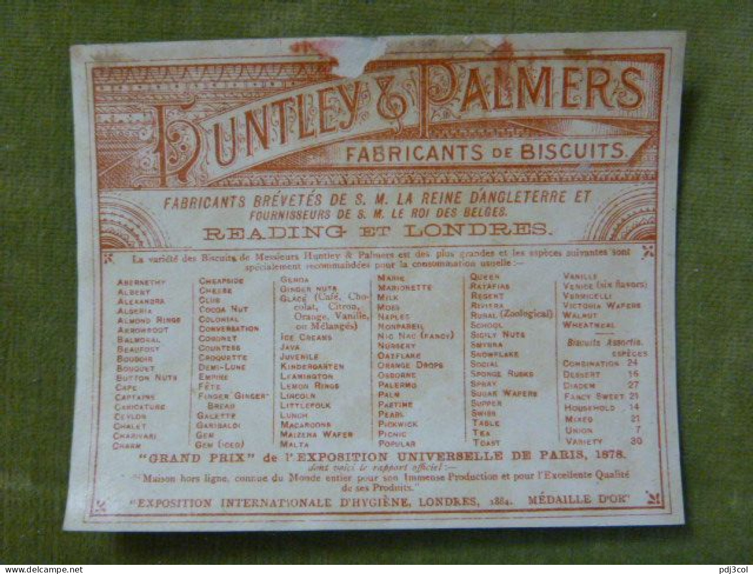 CANADIANS - CANADIENS - CANADIER - Biscuits HUNTLEY & PALMERS - Other & Unclassified