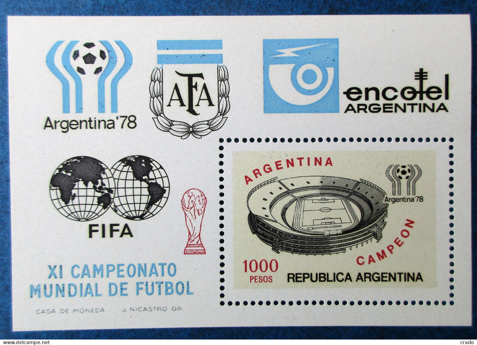 Bloc Argentine Neuf** Mondial Football 1986 - Nuevos