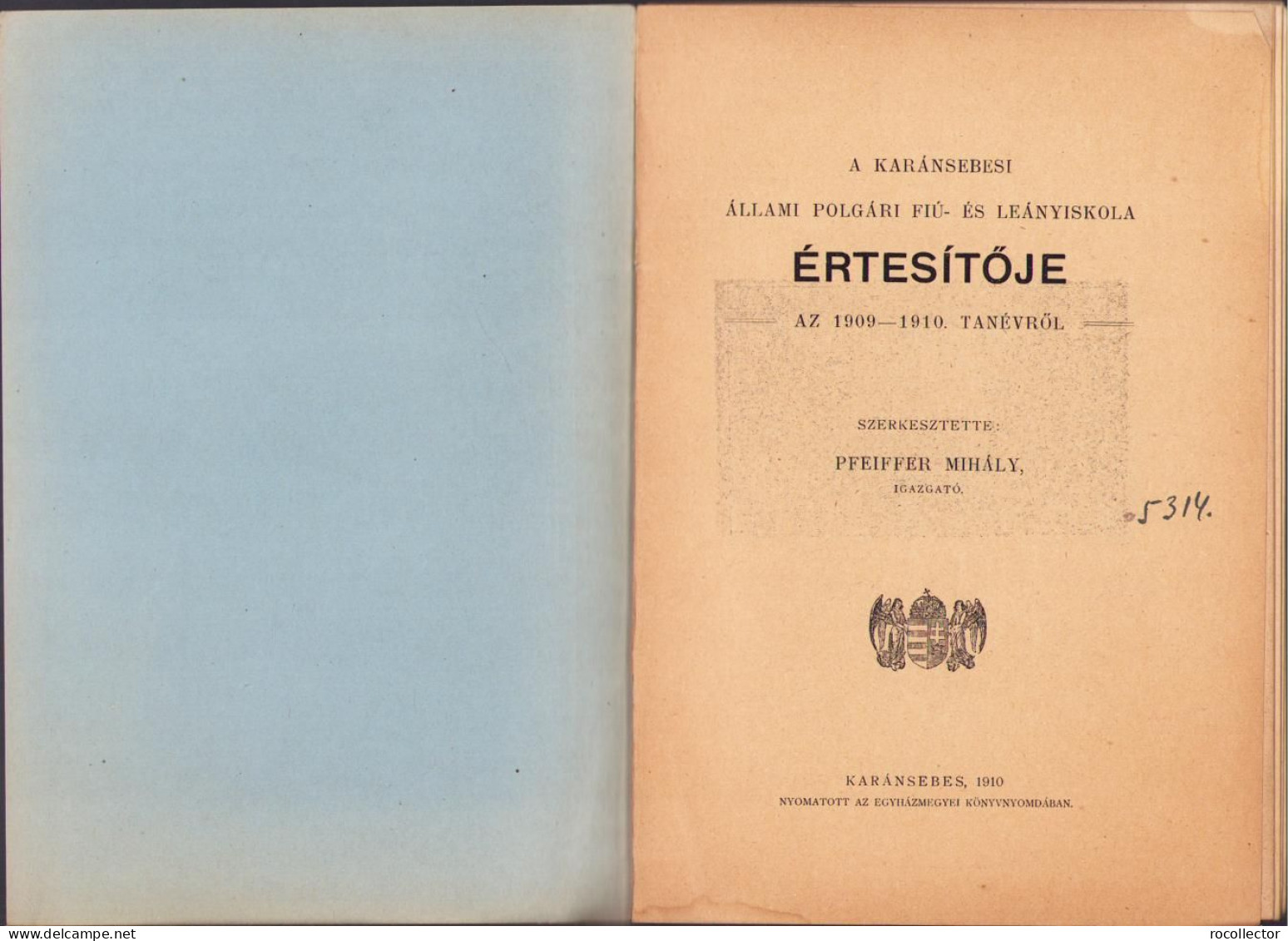 A Karánsebesi állami Polgári Fiú és Leányiskola értésitője Az 1909-1910 Tanévről C1354 - Alte Bücher