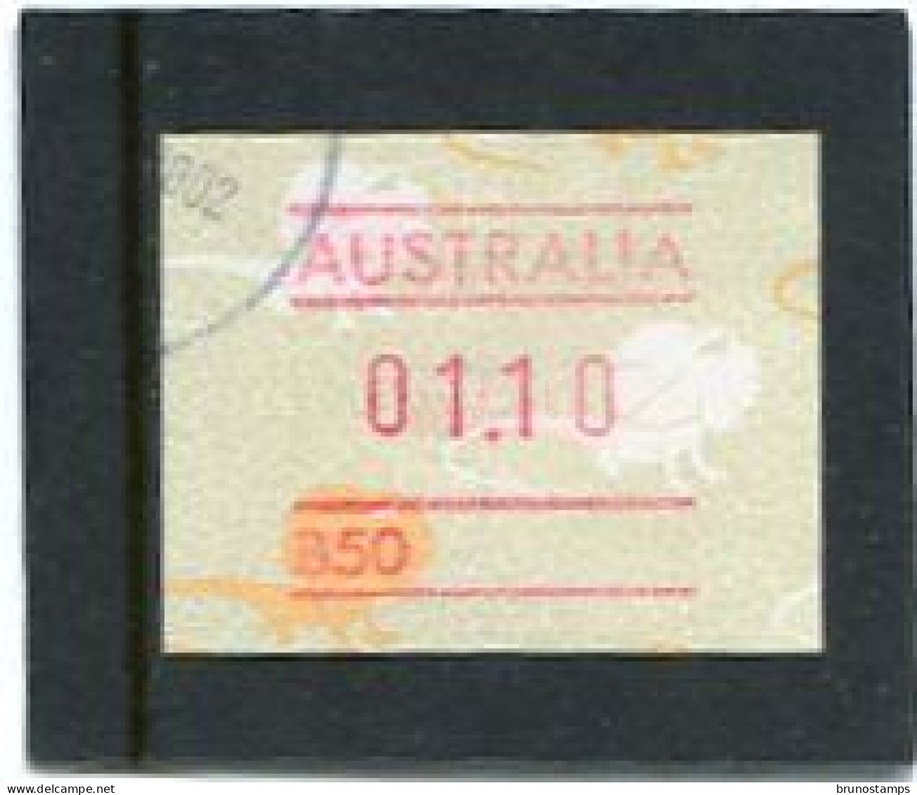AUSTRALIA - 1989  1.10$  FRAMA  LIZARD   NO POSTCODE  B50  FINE USED - Vignette [ATM]