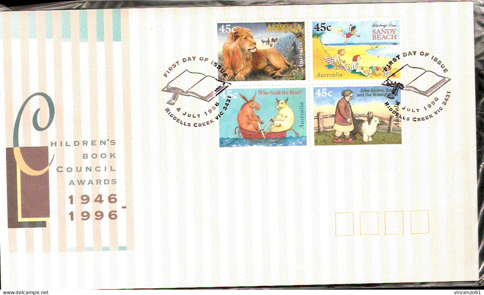 AUSTRALIA Children Book Council Awards 1946 / 1996 FDC - Fiabe, Racconti Popolari & Leggende