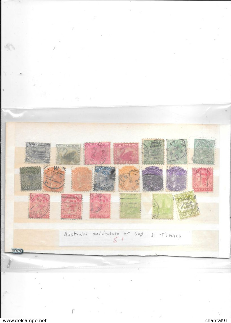 AUSTRALIE OCCIDENTALE ET SUD 21 TIMBRES - Used Stamps