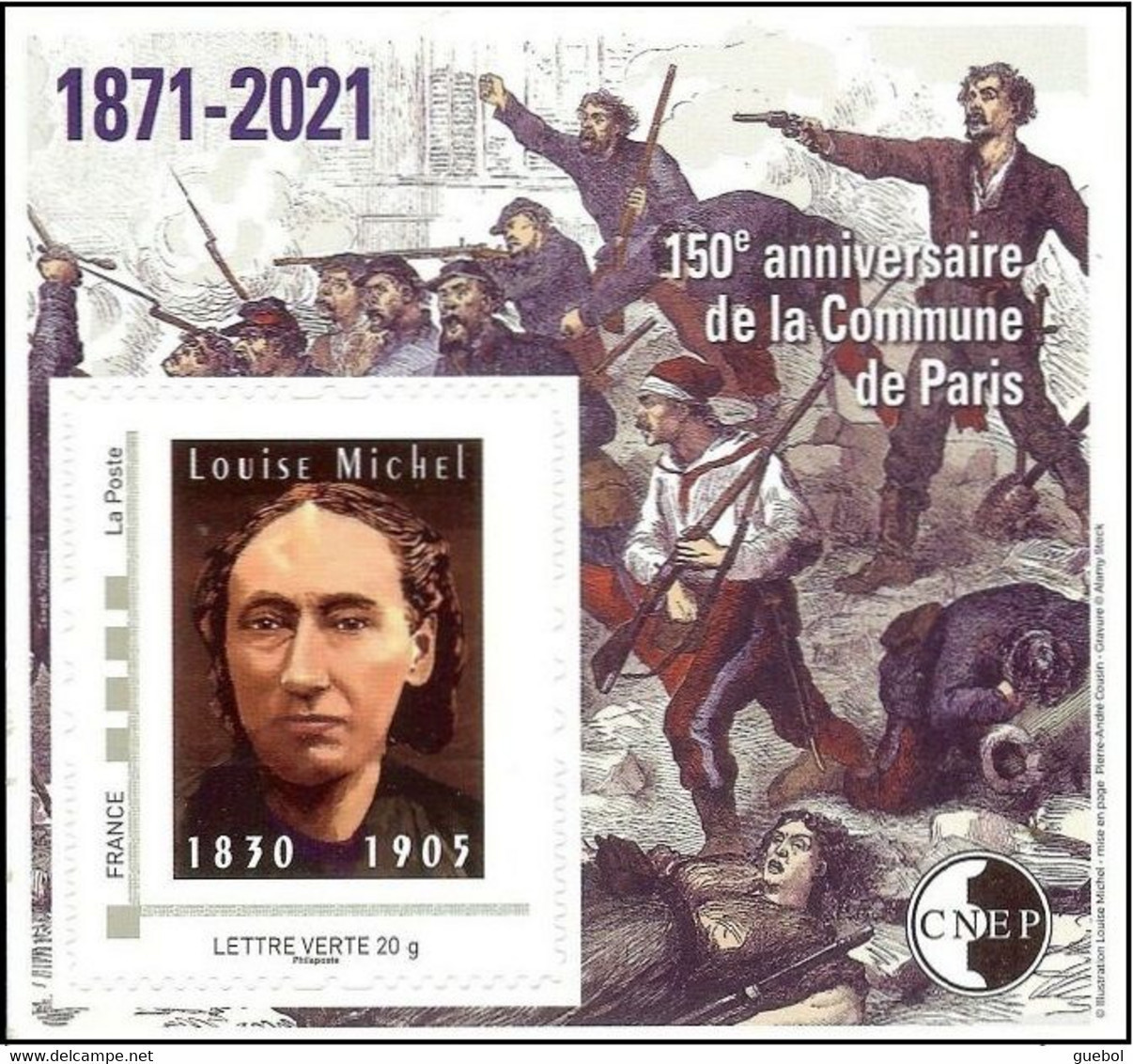 CNEP Le N°  86 A De 2021 - Bloc Non Dentelé - Salon De Printemps, Louise Michel - CNEP