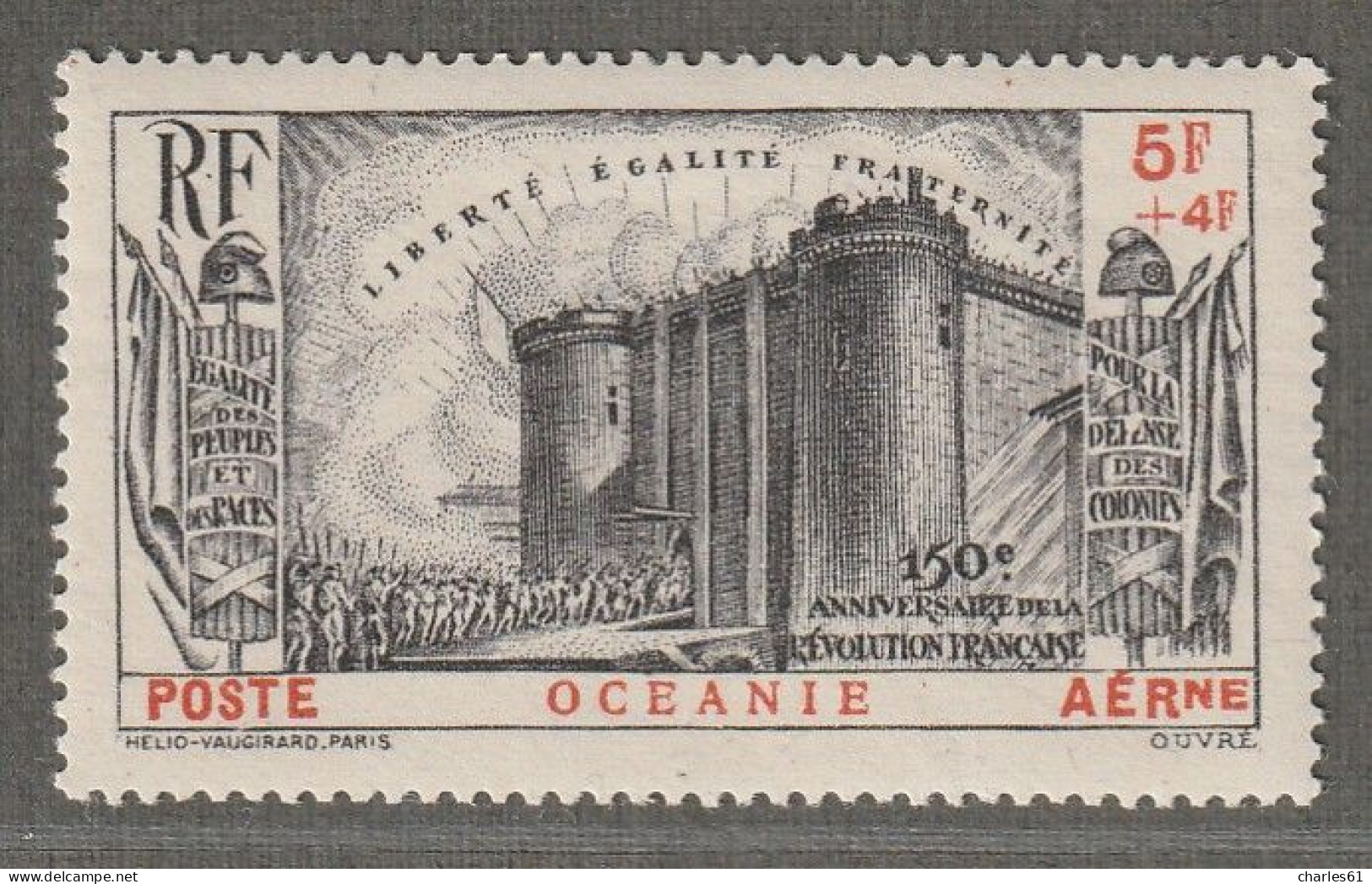 OCEANIE - Poste Aérienne N°2 * (1939) 150e Anniversaire De La Révolution - Aéreo